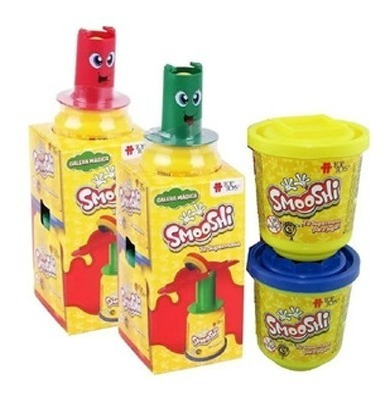 Imagen 1 de 3 de Smooshi Juego De Masa Mix Galera Magica X2 Potes Top Toys
