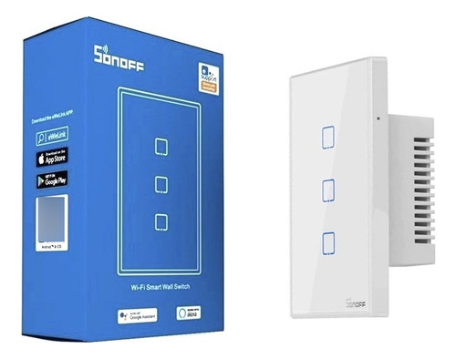 Sonoff T2 Interruptor Wifi Rf 3 Botones Ewelink Alexa Google
