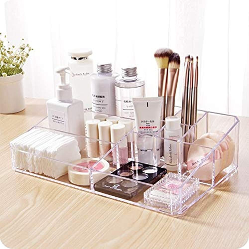 Bandeja Organizador De Maquillaje Acrílico Transparente Sooy