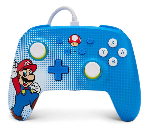 Control Alambrico Nintendo Switch Certificado Super Mario