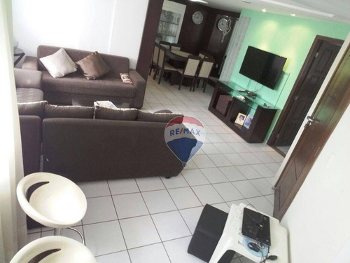 Excelente Apartamento Com 3 Dormitórios, Com Closet E Projetados À Venda, 100 M² - Candelária - Natal/rn - Ap0010