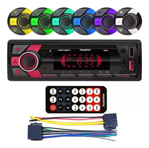 Auto Radio Automotivo Mp3 Bluetooth 2 Usb Controle 6699 7