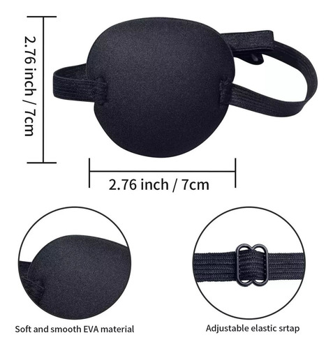 2 Pzs Parche Para Ojo 3d Ideal Estrabismo Ajustable Ocular