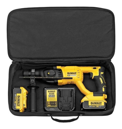 Imagen 2 de 9 de Rotomartillo electroneumático DeWalt DCH133M2 inalámbrico amarillo y negro con 1600W de potencia 110V/220V