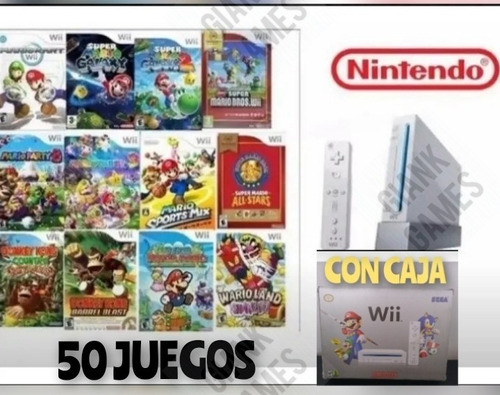 Nintendo Wii + 35 Juegos Todos Los Marios Zelda Sonic Luigi 