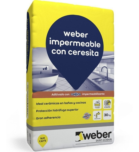 Weber Impermeable Con Ceresita X 30 Kg Interior/exterior