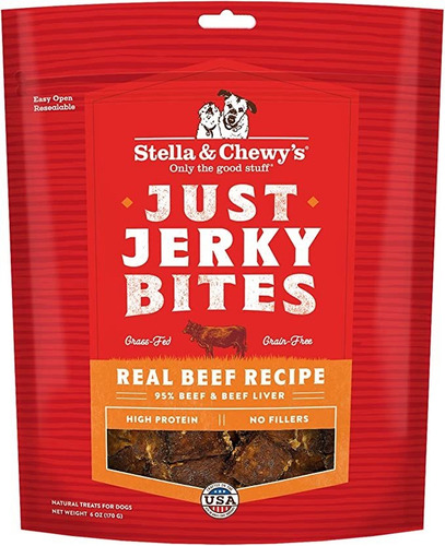 5 Piezas De Stella & Chewy's Just Jerky Bites Real Beef Reci