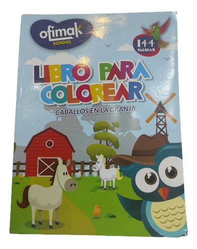 Libro Para Colorear 144 Paginas Caballos En La Granja