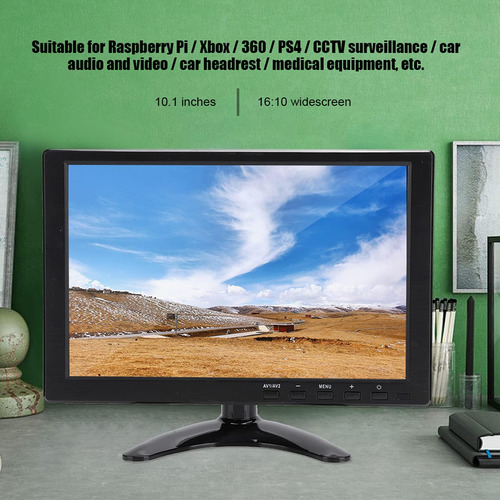 Monitor Lcd De 10.1 Pulgadas, Universal 1280x: 10 Hd Small M