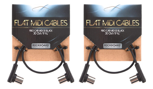 Rockgear Cable Midi11.8 In 2 Unidades) Color Negro