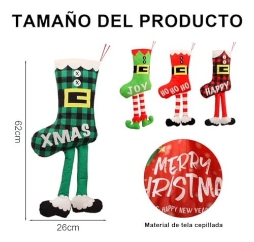 Calcetines Navidad Bolsas Regalo Niños Calcetines Decoración