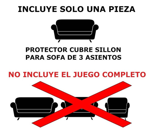 Funda Protector De Sala Sillón Sofá De 3 Plazas Nuevo