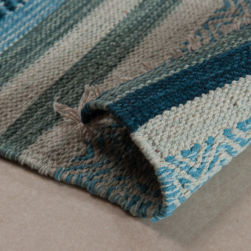 Tapete Kilim Chicago 2,00 X 2,50 Des 001 Cor Azul Desenho do tecido Geométrico