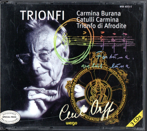 Cd Triplo Carl Orff Trionfi Carmina Burana, Catulli Carmina