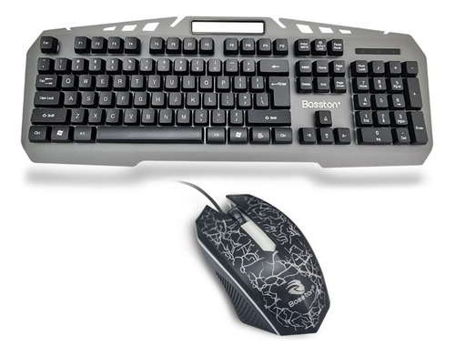 Combo Teclado Mouse Bosston Gamer Rainbow 8350 Mf Shop