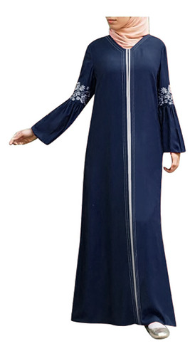 Vestido Largo Musulmán Para Mujer R Kaftan Isla, Estampado F