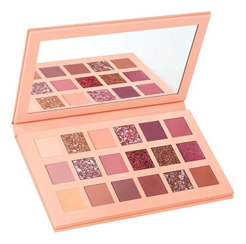 Paleta Sombras Nude New 18 Tonos Rosas Dorado Ocres + Espejo