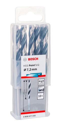 2608577240 Broca Ar Bosch Pointteq 7.20mm *caixa Com 10un
