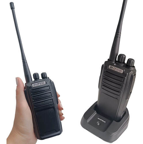 Kit 4 Walkie Talkie Baofeng Uv-6 Banda Dupla 128 Canais Ht Bandas De Freqüência Dual Band Cor Preto