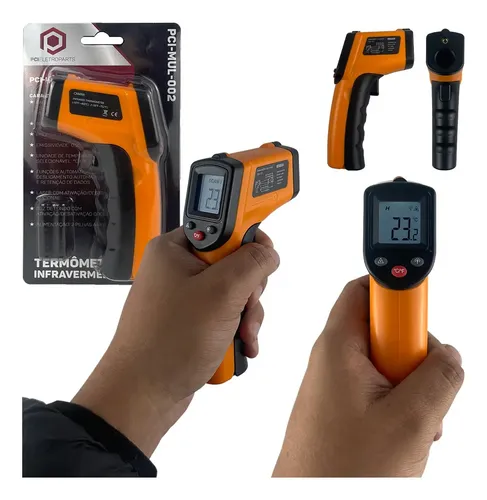 Termômetro Laser Infravermelho Digital Pci Eletro Parts -55°C a 4...