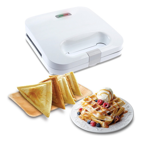 Tostadora Sandwichera Wafflera Smart Tek Accesorios 2 En 1