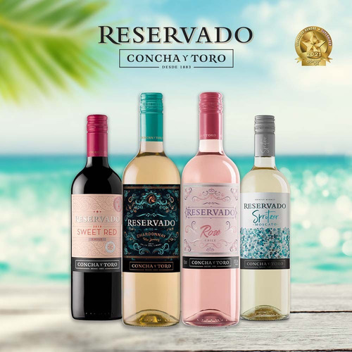 Imagem 3 de 3 de Vinho Rosé Reservado 750ml Concha Y Toro