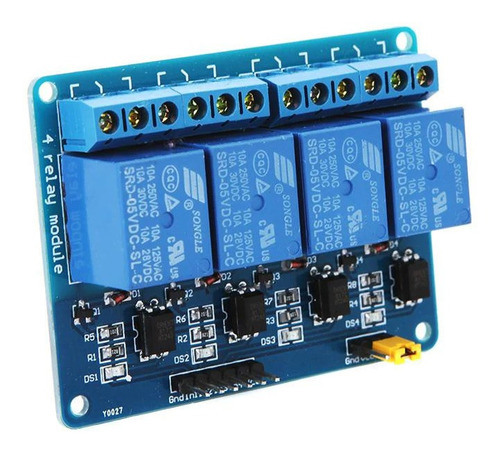 Módulo De 4 Relevadores Con Optoacoplador
