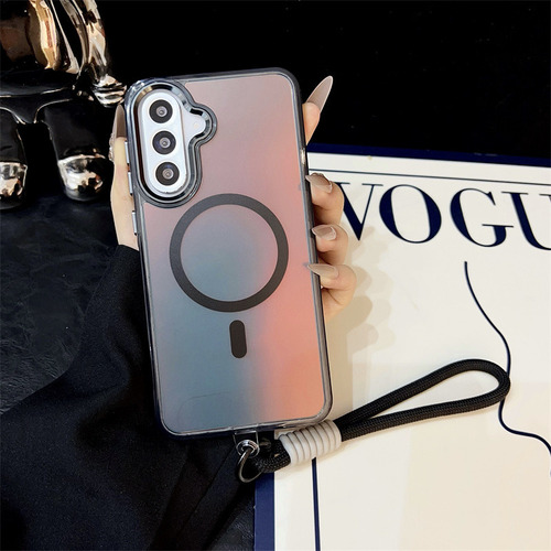 Funda Con Degradado Magnético Para Samsung Galaxy A56, A55, A54, A53, A16, A14, A15 5g, Correa Con Cordón, A Prueba De Golpes