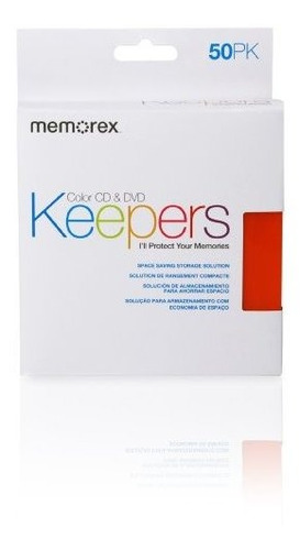 Memorex Cd / Dvd - Keepers Mangas De Plástico - Paquete De 5