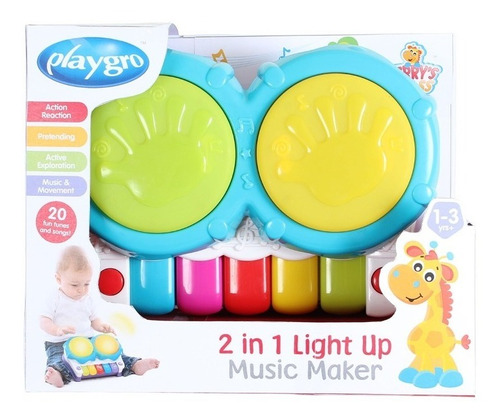 Juguete Bebe Piano Tambor Luces Sonidos Playgro Babymovil