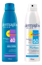 Comprar Dermaglós Protector Solar 40 Fps 170ml + Niños 50 Fps 170ml