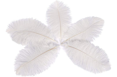 Happy Will 50 Pcs Decoración Avestruz Plumas 15-20cm Blanco