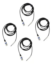 Comprar Paquete De 4 Cables Convertidores Xlr Hembra A Plug 6.3mm 6m