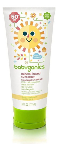 Protector Solar 50 Spf Organico 177 Ml - Babyganics