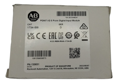 Módulo De Entradas Digitales Allen Bradley 1734-ib8