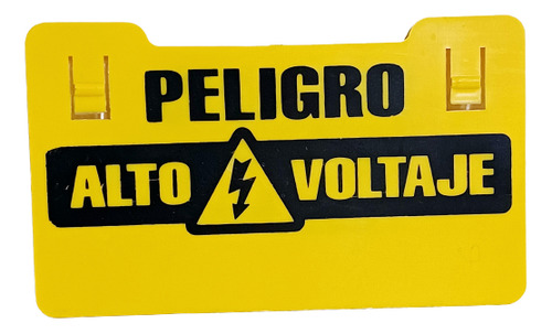 Carteles De Cerco Eléctrico Energy Rotulados Color Amarillo