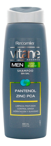 Shampoo Vitane Men Uso Diario Sin Sal 400 Ml