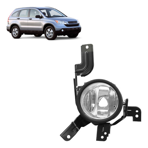 Farol Milha Crv 2007 2008 2009 Auxiliar Liso Com Suporte
