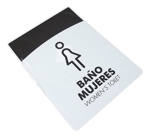 Imagen 1 de 2 de Aviso Baño Mixto Hombres Mujeres 21x16 Letrero Señal Baños