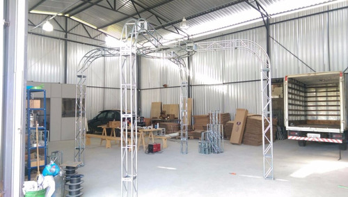 Treliças Kit Trave Box Truss Q20 Aço 2,75x3,5m Curva