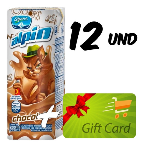 Leche Chocolatada Alpin 12 Und - mL a $16