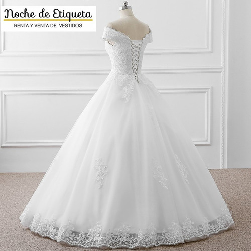 Imagen 2 de 5 de Vestido Novia Nuevo Corte Princesa Blanco/marfil