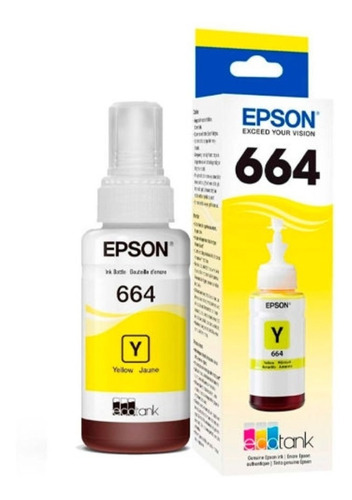 Tinta Epson Original T664 Amarillo 664 T664420