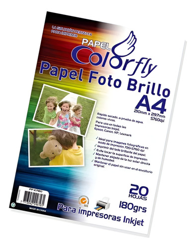 Papel Fotográfico X20 A4 Imprimible 180g - Tecnópolis