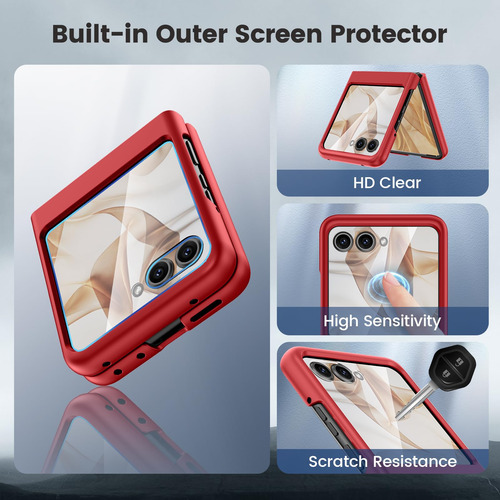 Funda Con Protector De Pantalla Para Motorola Razr 2024
