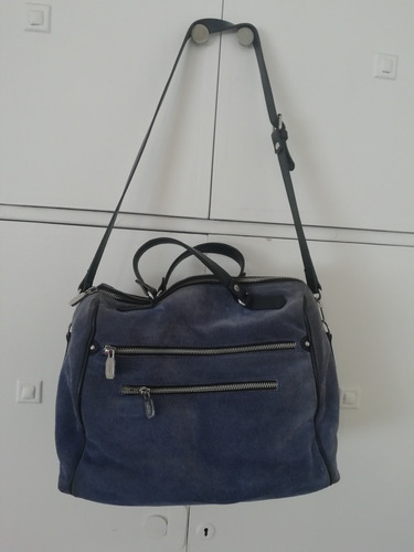 Cartera 100% Cuero Gamuza Prüne 