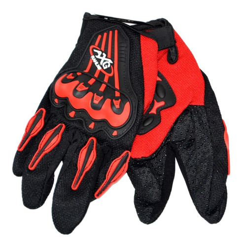 Guante Cicla O Moto Protector Antiresbalante X59 Lesak Rojo