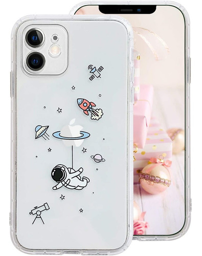 Funda Para iPhone 12 Mini, Astronauta/transparente