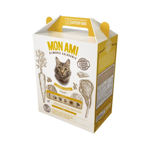 Imagen 2 de 2 de Alimento Mon Ami Alimentos Saludables para gato adulto sabor mix en bolsa de 6 kg
