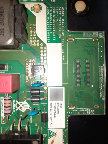 Tarjeta Main Modelo Un43tu7000f (Usado)